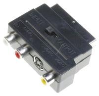 SCARTADAPTER SCARTST/3XC B/1XS-VHS-BUCHSE MIT SCHALTER