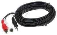 3,5MM-KLINKENSTECKER/2XC STECKER STEREO 5,0M SCHWARZ