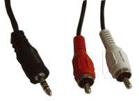3,5MM-KLINKENSTECKER/2XC STECKER STEREO 10M SCHWARZ