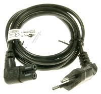 EURO NETZKABEL, GEWINKELT, SCHWARZ 1,5M