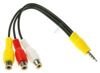 AV CINCHKABEL, 4PIN 3.5MM KLINKENSTECKER / 3X CINCH BUCHSE