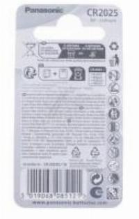 CR2025 CR-2025L/1BP LITHIUM-KNOPFZELLE 3V, 165MAH 1ER BLISTER